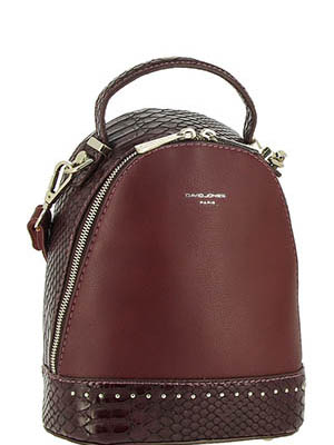 Женская сумочка светло-рубиновая из натуральной кожи